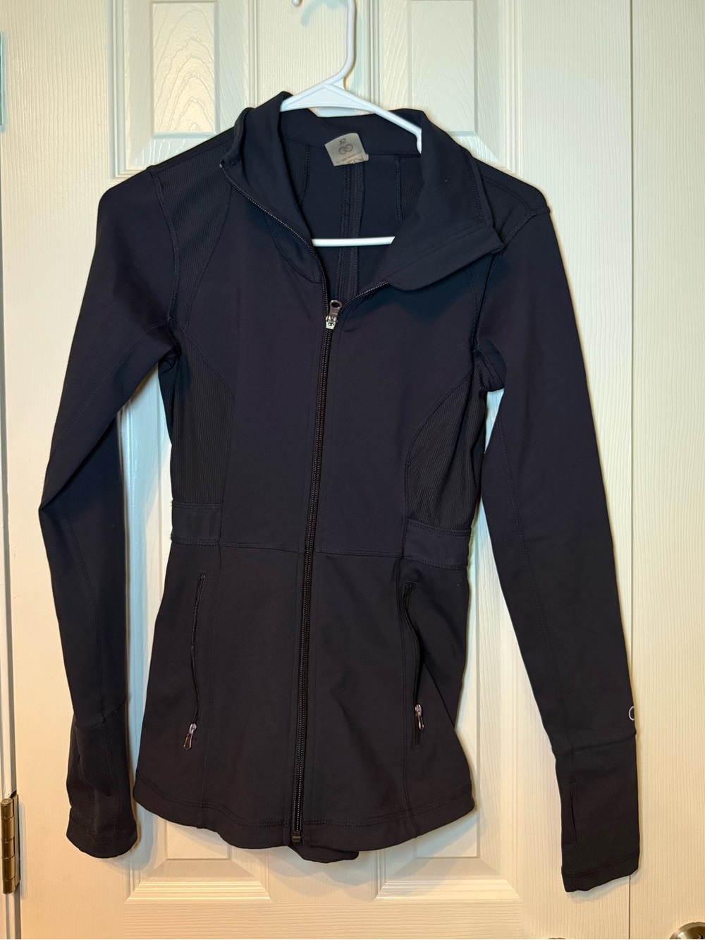 Calia Core Fitness Black Zip Up Jacket Size XS